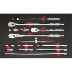 Proto - 15 Piece 1/2" Drive Mechanic's Tool Set - Comes in 23 x 16" Foam Insert - First Tool & Supply