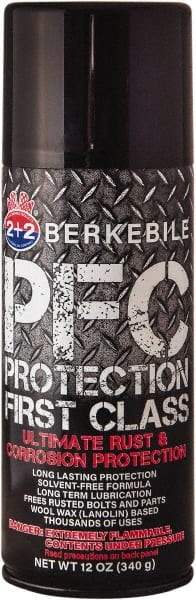 Berkebile - 12 oz Aerosol Can Automotive Multi-Use Lubricant - Mineral Oil, Zinc Oxide, Titanium Dioxide - First Tool & Supply