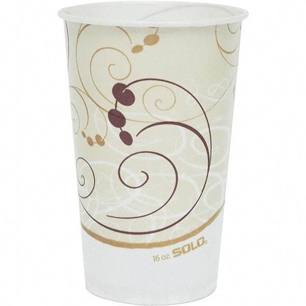 Solo - 16 oz Treated-Paper Cold Cups - White, Beige, Red - First Tool & Supply