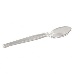 Dixie - Plastic Cutlery, Heavyweight Teaspoon, Crystal Clear, 6", 1000/Carton - First Tool & Supply