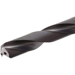 Iscar - 7.7mm 140° Solid Carbide Jobber Drill - TiAlN Finish, Right Hand Cut, Spiral Flute, Straight Shank, 91mm OAL, Standard Point - First Tool & Supply