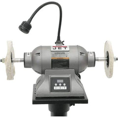 Jet - 8" Wheel Diam x 1/2" Wheel Width, 1 hp Buffer - 5/8" Arbor Hole Diam, 3 Phase, 3,600 Max RPM, 115 Volts - First Tool & Supply