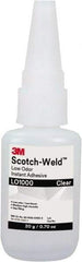 3M - 0.71 oz Bottle Clear Instant Adhesive - Series Part Number LO1000, 20 to 70 sec Working Time, 24 hr Full Cure Time - First Tool & Supply