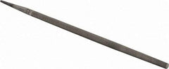 PFERD - 12" Long, Smooth Cut, Round American-Pattern File - Single Cut, 1/2" Overall Thickness, Tang - First Tool & Supply