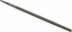 PFERD - 10" Long, Smooth Cut, Round American-Pattern File - Single Cut, 0.38" Overall Thickness, Tang - First Tool & Supply