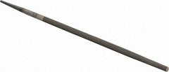 PFERD - 8" Long, Smooth Cut, Round American-Pattern File - Single Cut, 0.31" Overall Thickness, Tang - First Tool & Supply