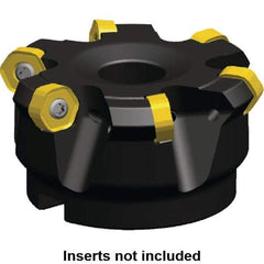 Kennametal - 46.13mm Cut Diam, 22mm Arbor Hole, 4.4mm Max Depth of Cut, 30° Indexable Chamfer & Angle Face Mill - 4 Inserts, HNGJ 0604... Insert, Right Hand Cut, 4 Flutes, Through Coolant, Series Dodeka Mini - First Tool & Supply