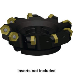 Kennametal - 117.33mm Cut Diam, 32mm Arbor Hole, 8mm Max Depth of Cut, 45° Indexable Chamfer & Angle Face Mill - 5 Inserts, HNPJ 1307... Insert, Right Hand Cut, 5 Flutes, Through Coolant, Series Dodeka Max - First Tool & Supply