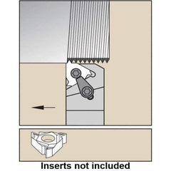 Kennametal - External Thread, Right Hand Cut, 32mm Shank Width x 32mm Shank Height Indexable Threading Toolholder - 170mm OAL, LT 22ER Insert Compatibility, LSAS Toolholder, Series LT Threading - First Tool & Supply