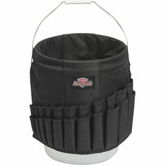 Bucket Boss - 44 Pocket General Purpose Holster - Polyester, Black, 11" Wide x 11" High - First Tool & Supply