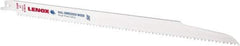 Lenox - 12" Long x 3/4" Thick, Bi-Metal Reciprocating Saw Blade - Straight Profile, 6 TPI, Toothed Edge - First Tool & Supply