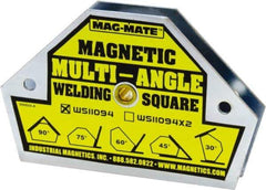 Mag-Mate - 4-3/8" Wide x 3/4" Deep x 3" High, Rare Earth Magnetic Welding & Fabrication Square - 55 Lb Average Pull Force - First Tool & Supply