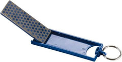 Lenox - 3" OAL Medium Retractable Sharpener Diamond File - 1" Wide x 1/4" Thick, 3 LOC, Blue - First Tool & Supply