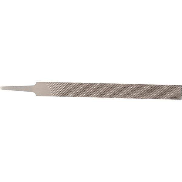 Stanley - 8" Long, Bastard Cut, Flat American-Pattern File - Double Cut, 0.13" Overall Thickness - First Tool & Supply