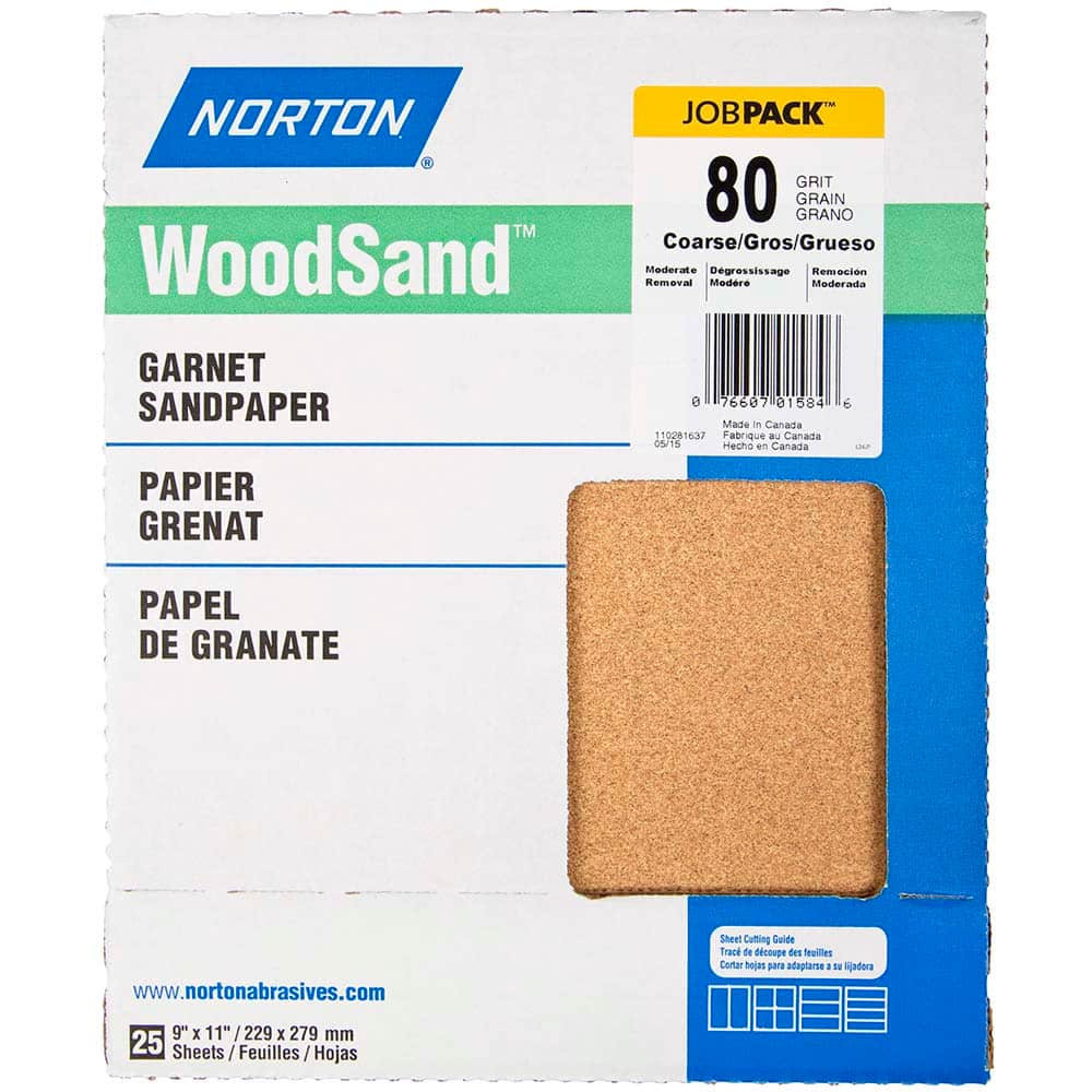 Norton - Sanding Sheets Abrasive Material: Garnet Grade: Coarse - First Tool & Supply