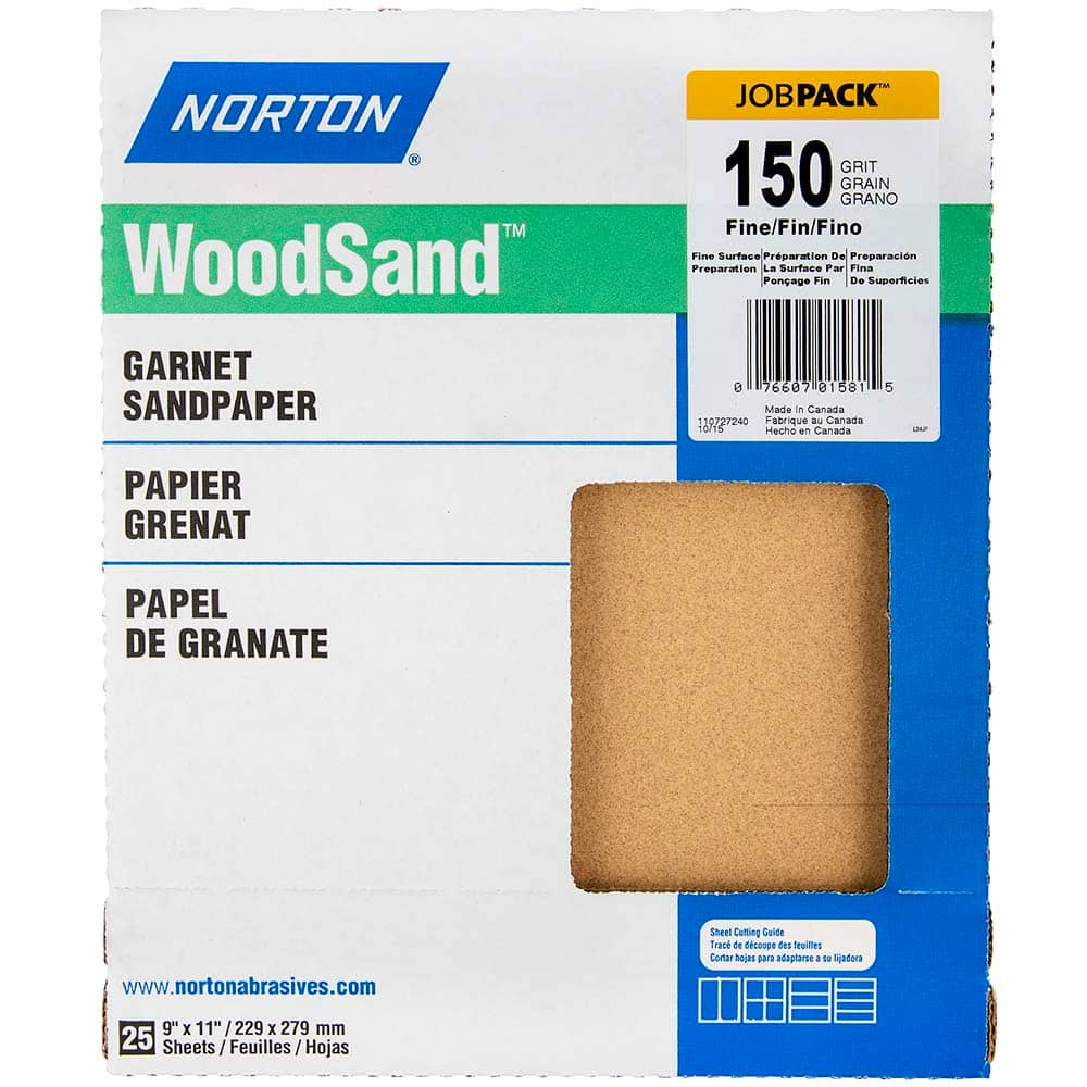 Norton - Sanding Sheets Abrasive Material: Garnet Grade: Fine - First Tool & Supply