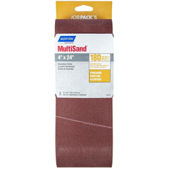 Norton - 4" Wide x 24" OAL, 180 Grit, Aluminum Oxide Abrasive Belt - First Tool & Supply