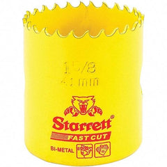 Starrett - 1-5/8" Diam, 1-5/8" Cutting Depth, Hole Saw - High Speed Steel Saw, Toothed Edge - First Tool & Supply