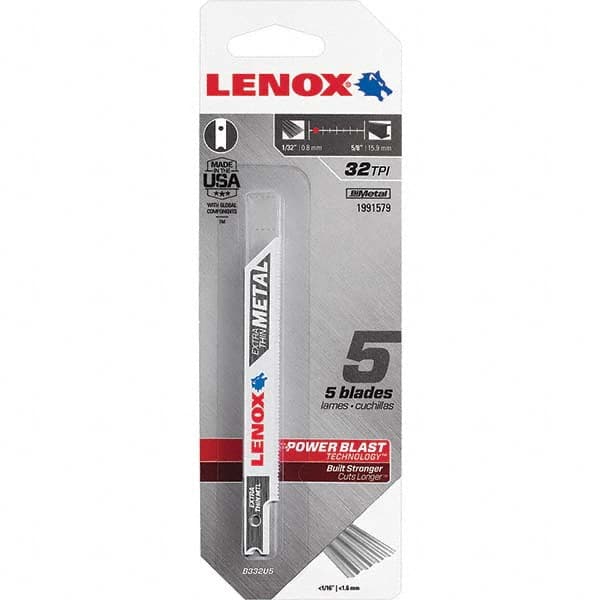 Lenox - Jig Saw Blades Blade Material: Bi-Metal Blade Length (Inch): 3-5/8 - First Tool & Supply