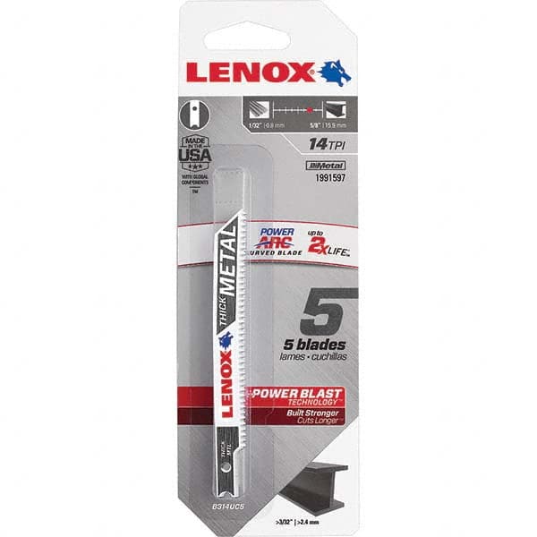 Lenox - Jig Saw Blades Blade Material: Bi-Metal Blade Length (Inch): 3-5/8 - First Tool & Supply