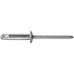 STANLEY Engineered Fastening - Size 5 Dome Head Aluminum Open End Blind Rivet - Aluminum Mandrel, 0.04" to 0.275" Grip, 5/32" Head Diam, 0.165" to 0.177" Hole Diam, - First Tool & Supply