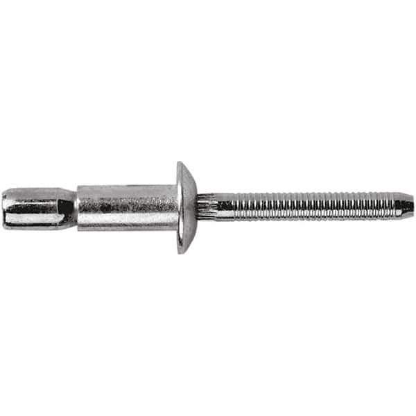 STANLEY Engineered Fastening - Size 8 Dome Head Stainless Steel Structural with Locking Stem Blind Rivet - Stainless Steel Mandrel, 0.08" to 3/8" Grip, 1/4" Head Diam, 0.261" to 0.276" Hole Diam, 0.153" Body Diam - First Tool & Supply