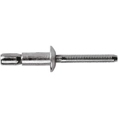 STANLEY Engineered Fastening - Size 8 Dome Head Aluminum Structural with Locking Stem Blind Rivet - Aluminum Mandrel, 0.0799" to 0.6252" Grip, 1/4" Head Diam, 0.261" to 0.276" Hole Diam, 4.11" Body Diam - First Tool & Supply