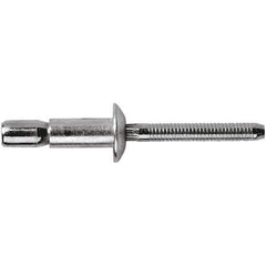 STANLEY Engineered Fastening - Size 6 Dome Head Steel Structural with Locking Stem Blind Rivet - Steel Mandrel, 0.062" to 0.27" Grip, 3/16" Head Diam, 0.194" to 0.204" Hole Diam, 0.114" Body Diam - First Tool & Supply