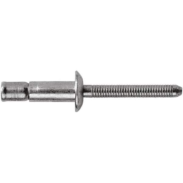 STANLEY Engineered Fastening - Size 6 Dome Head Steel Structural with Locking Stem Blind Rivet - Steel Mandrel, 0.062" to 1/4" Grip, 3/16" Head Diam, 0.194" to 0.204" Hole Diam, 0.12" Body Diam - First Tool & Supply