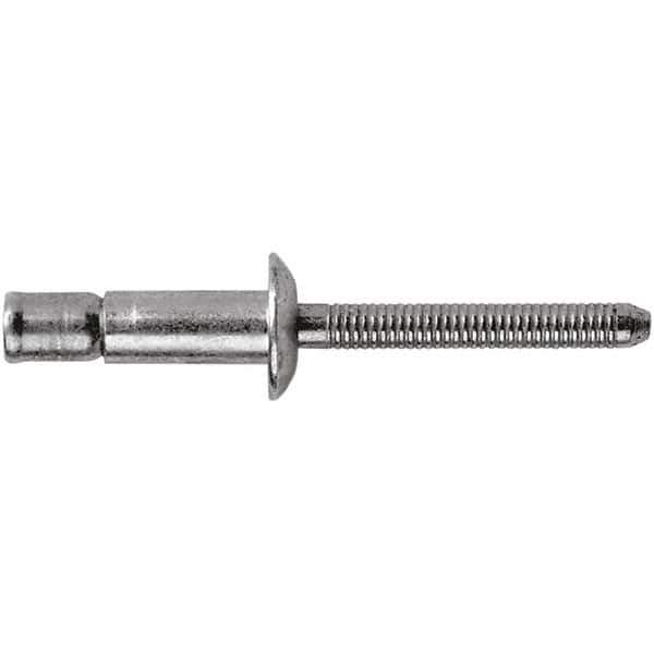 STANLEY Engineered Fastening - Size 8 Countersunk Head Steel Structural with Locking Stem Blind Rivet - Steel Mandrel, 1/8" to 0.475" Grip, 1/4" Head Diam, 0.261" to 0.276" Hole Diam, 0.162" Body Diam - First Tool & Supply