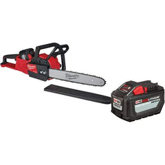 Milwaukee Tool - 18 Volt, Battery Powered Chainsaw - 16" Guide Bar Length, 6,600 RPM, 3/8" Chain Pitch, 0.043" Chain Gauge - First Tool & Supply