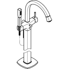 Grohe - Tub & Shower Faucets; Type: Freestanding Bathtub Faucet ; Style: Contemporary; Modern; Transitional ; Design: One Handle ; Material: Metal ; Handle Type: Lever ; Handle Material: Metal - Exact Industrial Supply