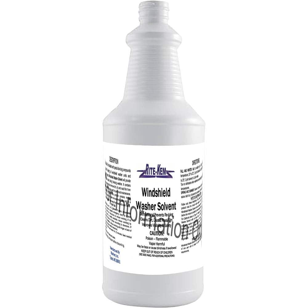 Rite-Kem - Automotive Cleaners & Degreaser; Container Size: 16 oz. ; Container Type: Bottle ; Flammability: Flammable ; Composition: Methanol ; Freezing Point: -20?F ; Net Fill: 16 oz - Exact Industrial Supply