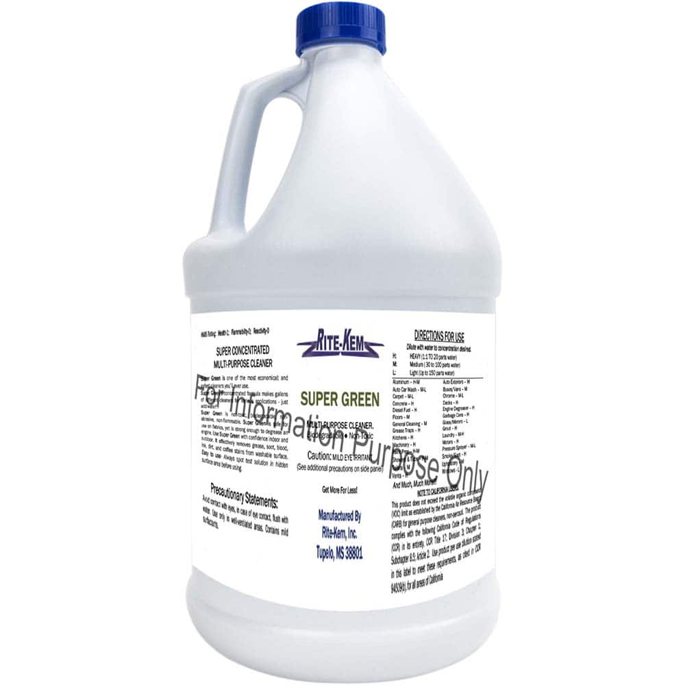 Rite-Kem - All-Purpose Cleaners & Degreasers; Container Type: Plastic Bottle ; Container Size: 1 Gal. ; Scent: Pleasant ; Form: Liquid Concentrate ; Disinfectant: No ; Solution Type: Dilutable Concentrate - Exact Industrial Supply