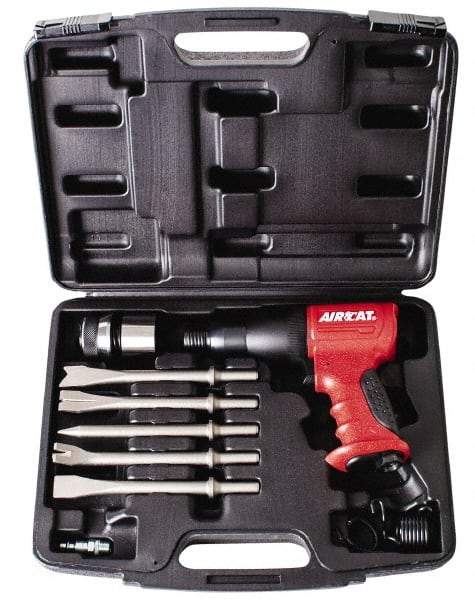 AIRCAT - 3,000 BPM, 2.8 Inch Long Stroke, Air Hammer Kit - 7.16 CFM Air Consumption, 1/4 Inch Inlet - First Tool & Supply