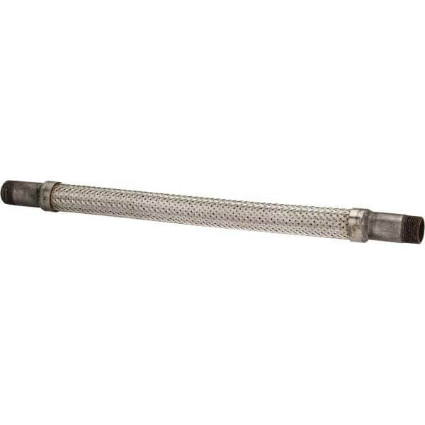 Made in USA - 18" OAL, 3/4" ID, 600 Max psi, Flexible Metal Hose Assembly - First Tool & Supply