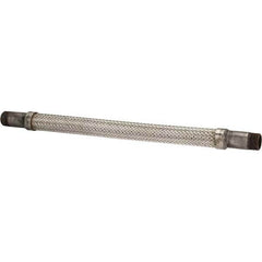 Made in USA - 18" OAL, 3/4" ID, 600 Max psi, Flexible Metal Hose Assembly - First Tool & Supply