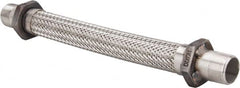 Made in USA - 18" OAL, 1-1/4" ID, 450 Max psi, Flexible Metal Hose Assembly - First Tool & Supply