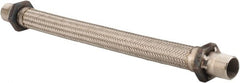 Made in USA - 24" OAL, 1-1/4" ID, 450 Max psi, Flexible Metal Hose Assembly - First Tool & Supply