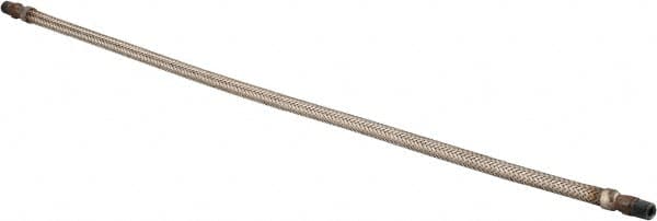 Made in USA - 30" OAL, 1/4" ID, 2,240 Max psi, Flexible Metal Hose Assembly - First Tool & Supply