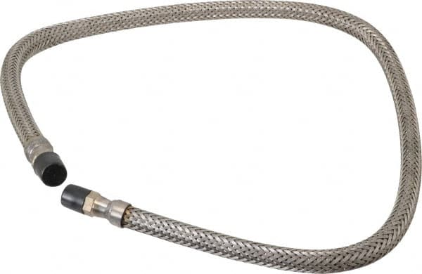 Made in USA - 36" OAL, 1/4" ID, 2,240 Max psi, Flexible Metal Hose Assembly - First Tool & Supply