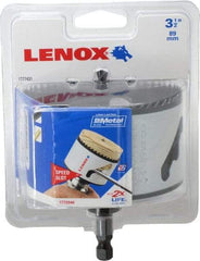 Lenox - 3-1/2" Diam, 1-1/2" Cutting Depth, Hole Saw - Bi-Metal Saw, Toothed Edge - First Tool & Supply