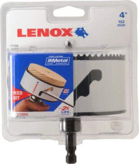 Lenox - 4" Diam, 1-1/2" Cutting Depth, Hole Saw - Bi-Metal Saw, Toothed Edge - First Tool & Supply