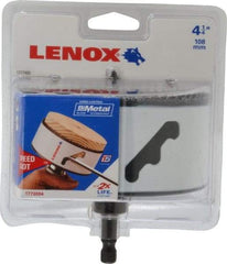 Lenox - 4-1/4" Diam, 1-1/2" Cutting Depth, Hole Saw - Bi-Metal Saw, Toothed Edge - First Tool & Supply