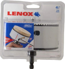 Lenox - 4-1/2" Diam, 1-1/2" Cutting Depth, Hole Saw - Bi-Metal Saw, Toothed Edge - First Tool & Supply