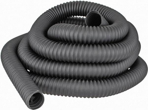 Hi-Tech Duravent - 2" ID, 25' Long, Thermoplastic Rubber Blower & Duct Hose - Black, 3-1/2" Bend Radius, 20 In/Hg, 15 Max psi, -65 to 275°F, Chemical Resistant - First Tool & Supply