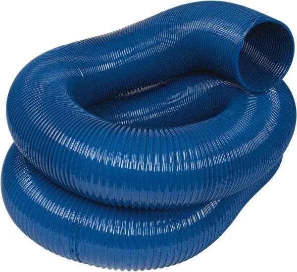 Hi-Tech Duravent - 8" ID, 25' Long, PVC Blower & Duct Hose - Blue, 10-1/2" Bend Radius, 6 In/Hg, 7 Max psi, -20 to 180°F, Abrasion and Chemical Resistant - First Tool & Supply