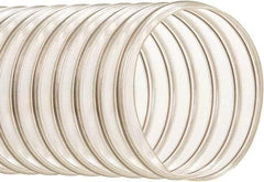 Hi-Tech Duravent - 10" ID, 50' Long, Polyurethane Blower & Duct Hose - Clear, 11-1/4" Bend Radius, 6 In/Hg, 9 Max psi, -65 to 200°F, Oil and Gas Resistant - First Tool & Supply