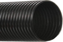 Hi-Tech Duravent - 1-1/4" ID, 50' Long, Polyethylene Blower & Duct Hose - Black, 2" Bend Radius, 18 In/Hg, 22 Max psi, -30 to 160°F, UV Resistant - First Tool & Supply