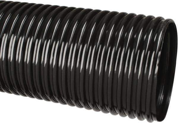 Hi-Tech Duravent - 4" ID, 25' Long, Polyethylene Blower & Duct Hose - Black, 5-3/4" Bend Radius, 3 In/Hg, 5 Max psi, -30 to 160°F, UV Resistant - First Tool & Supply